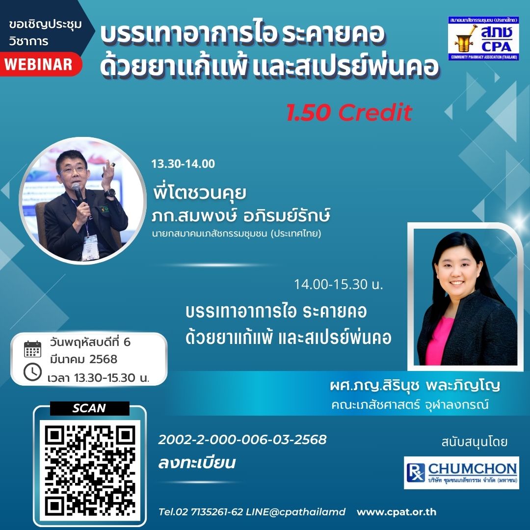 บรรเทาอาการไอ ระคายคอ ด้วยยาแก้แพ้ และสเปรย์พ่นคอ